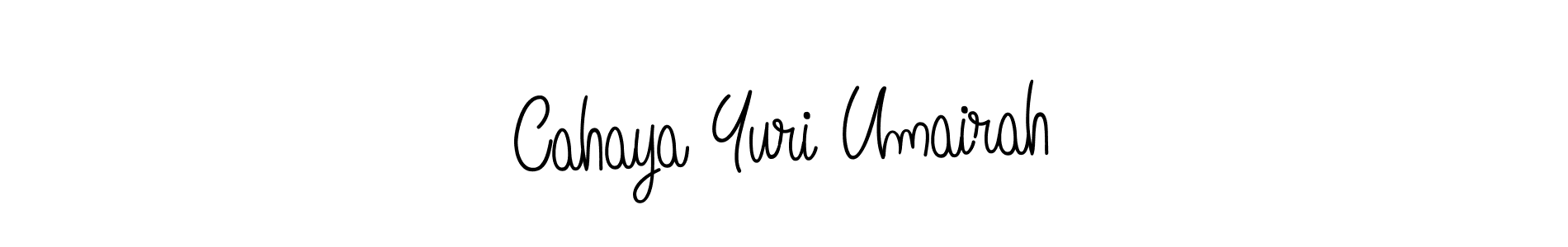 Use a signature maker to create a handwritten signature online. With this signature software, you can design (Angelique-Rose-font-FFP) your own signature for name Cahaya Yuri Umairah. Cahaya Yuri Umairah signature style 5 images and pictures png