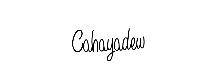 The best way (Angelique-Rose-font-FFP) to make a short signature is to pick only two or three words in your name. The name Cahayadew include a total of six letters. For converting this name. Cahayadew signature style 5 images and pictures png