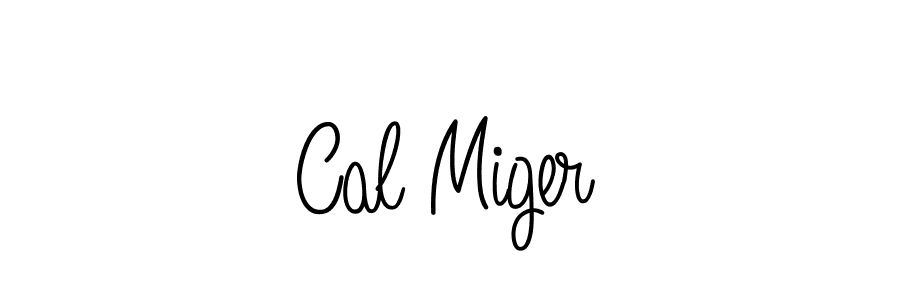 How to make Cal Miger name signature. Use Angelique-Rose-font-FFP style for creating short signs online. This is the latest handwritten sign. Cal Miger signature style 5 images and pictures png