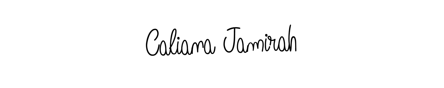 You can use this online signature creator to create a handwritten signature for the name Caliana Jamirah. This is the best online autograph maker. Caliana Jamirah signature style 5 images and pictures png