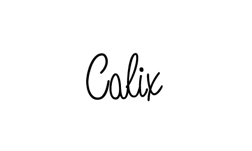 You should practise on your own different ways (Angelique-Rose-font-FFP) to write your name (Calix) in signature. don't let someone else do it for you. Calix signature style 5 images and pictures png