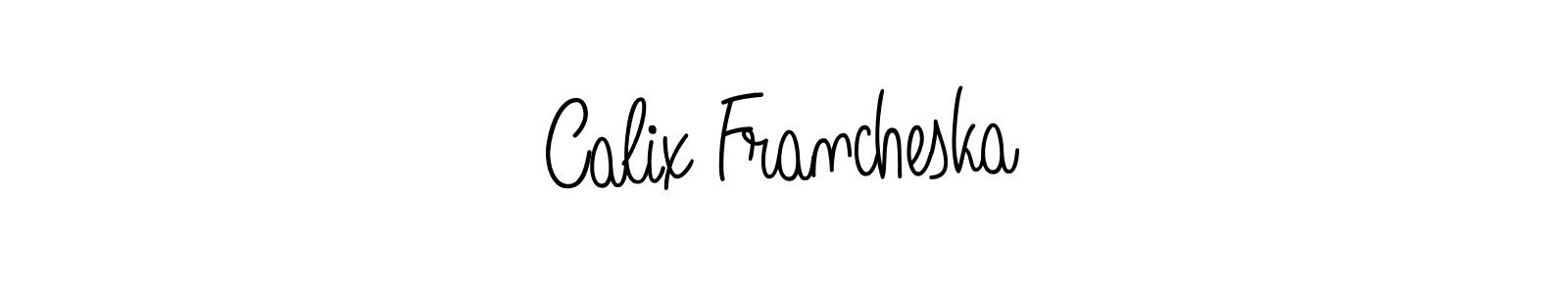 Design your own signature with our free online signature maker. With this signature software, you can create a handwritten (Angelique-Rose-font-FFP) signature for name Calix Francheska. Calix Francheska signature style 5 images and pictures png