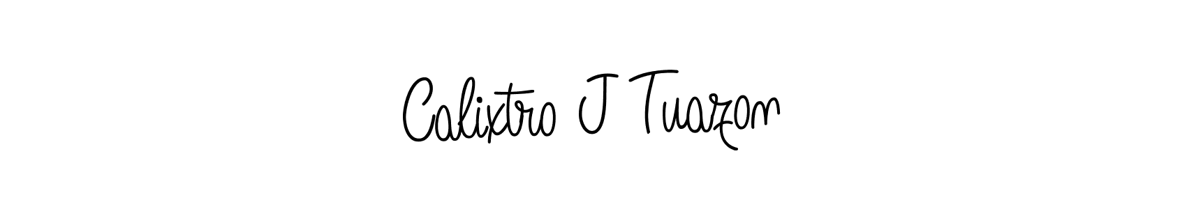 Once you've used our free online signature maker to create your best signature Angelique-Rose-font-FFP style, it's time to enjoy all of the benefits that Calixtro J Tuazon name signing documents. Calixtro J Tuazon signature style 5 images and pictures png