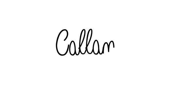 Make a beautiful signature design for name Callan. With this signature (Angelique-Rose-font-FFP) style, you can create a handwritten signature for free. Callan signature style 5 images and pictures png