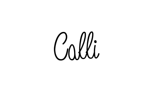 Make a beautiful signature design for name Calli. With this signature (Angelique-Rose-font-FFP) style, you can create a handwritten signature for free. Calli signature style 5 images and pictures png