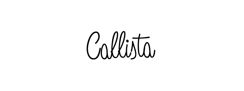 Make a beautiful signature design for name Callista. With this signature (Angelique-Rose-font-FFP) style, you can create a handwritten signature for free. Callista signature style 5 images and pictures png