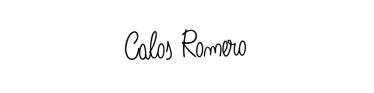 You should practise on your own different ways (Angelique-Rose-font-FFP) to write your name (Calos Romero) in signature. don't let someone else do it for you. Calos Romero signature style 5 images and pictures png