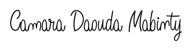 Make a short Camara Daouda Mabinty signature style. Manage your documents anywhere anytime using Angelique-Rose-font-FFP. Create and add eSignatures, submit forms, share and send files easily. Camara Daouda Mabinty signature style 5 images and pictures png