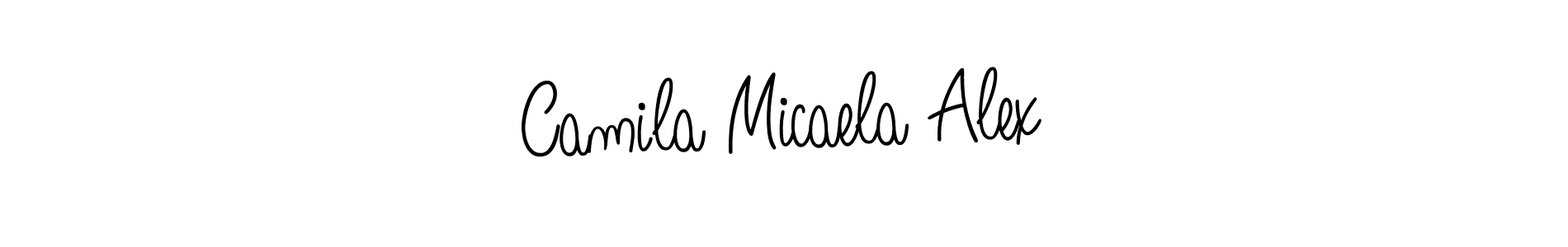 Make a short Camila Micaela Alex signature style. Manage your documents anywhere anytime using Angelique-Rose-font-FFP. Create and add eSignatures, submit forms, share and send files easily. Camila Micaela Alex signature style 5 images and pictures png