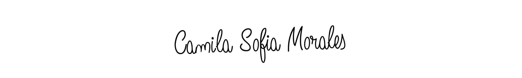 The best way (Angelique-Rose-font-FFP) to make a short signature is to pick only two or three words in your name. The name Camila Sofia Morales include a total of six letters. For converting this name. Camila Sofia Morales signature style 5 images and pictures png