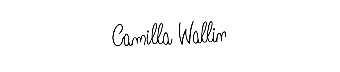 You should practise on your own different ways (Angelique-Rose-font-FFP) to write your name (Camilla Wallin) in signature. don't let someone else do it for you. Camilla Wallin signature style 5 images and pictures png