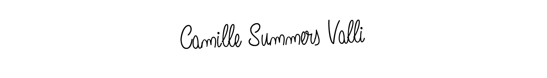 Make a beautiful signature design for name Camille Summers Valli. With this signature (Angelique-Rose-font-FFP) style, you can create a handwritten signature for free. Camille Summers Valli signature style 5 images and pictures png