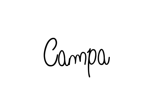 Design your own signature with our free online signature maker. With this signature software, you can create a handwritten (Angelique-Rose-font-FFP) signature for name Campa. Campa signature style 5 images and pictures png