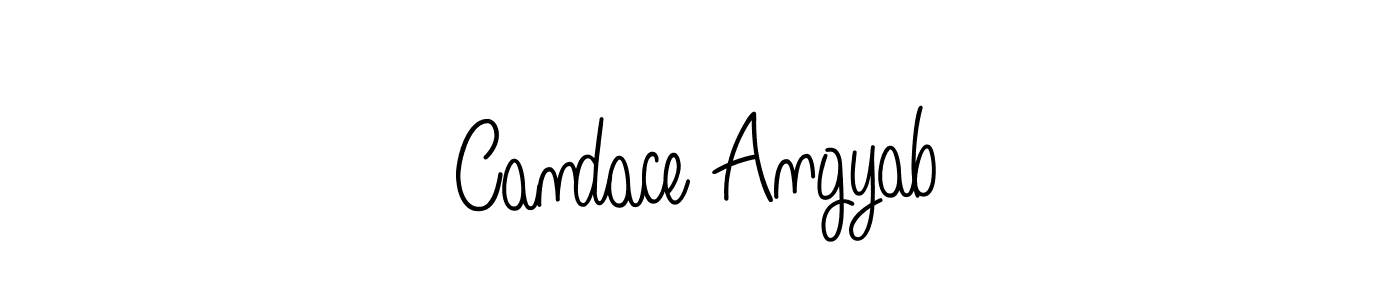 How to make Candace Angyab name signature. Use Angelique-Rose-font-FFP style for creating short signs online. This is the latest handwritten sign. Candace Angyab signature style 5 images and pictures png