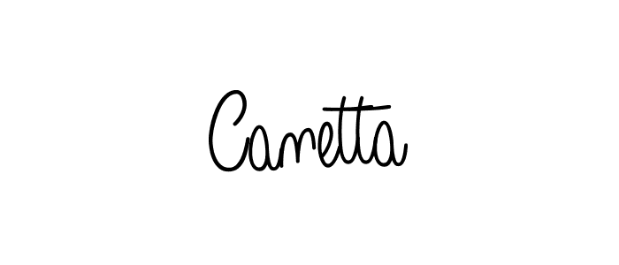 Canetta stylish signature style. Best Handwritten Sign (Angelique-Rose-font-FFP) for my name. Handwritten Signature Collection Ideas for my name Canetta. Canetta signature style 5 images and pictures png
