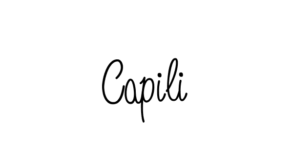 Create a beautiful signature design for name Capili. With this signature (Angelique-Rose-font-FFP) fonts, you can make a handwritten signature for free. Capili signature style 5 images and pictures png