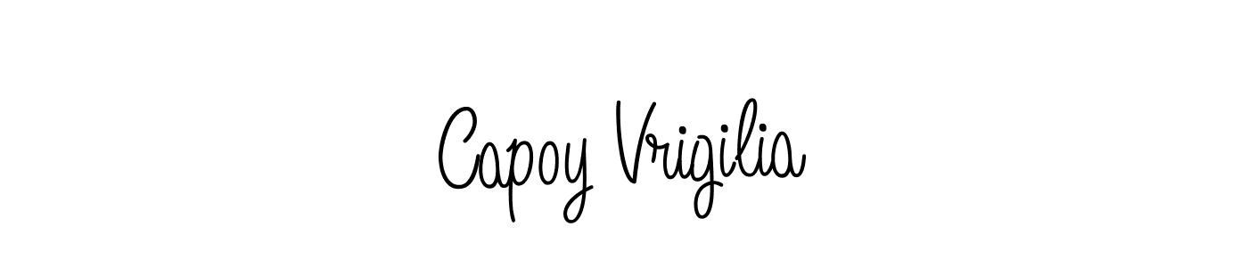 Design your own signature with our free online signature maker. With this signature software, you can create a handwritten (Angelique-Rose-font-FFP) signature for name Capoy Vrigilia. Capoy Vrigilia signature style 5 images and pictures png