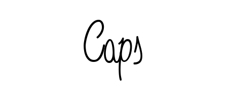 A stylish, flowing autograph style designed for name Caps using Angelique-Rose-font-FFP typography. Perfect for digital creative projects. Caps signature style 5 images and pictures png