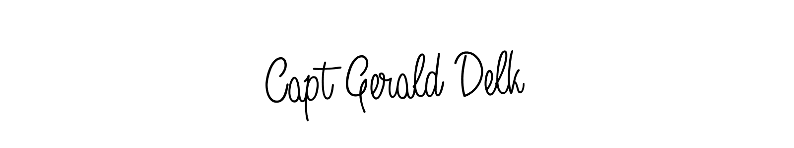 Create a beautiful signature design for name Capt Gerald Delk. With this signature (Angelique-Rose-font-FFP) fonts, you can make a handwritten signature for free. Capt Gerald Delk signature style 5 images and pictures png