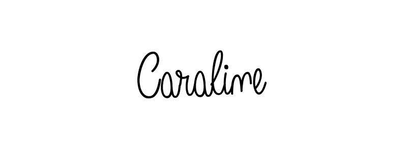 Make a beautiful signature design for name Caraline. With this signature (Angelique-Rose-font-FFP) style, you can create a handwritten signature for free. Caraline signature style 5 images and pictures png