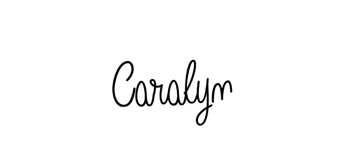 Make a beautiful signature design for name Caralyn. With this signature (Angelique-Rose-font-FFP) style, you can create a handwritten signature for free. Caralyn signature style 5 images and pictures png