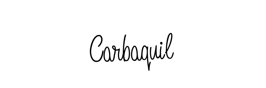 Use a signature maker to create a handwritten signature online. With this signature software, you can design (Angelique-Rose-font-FFP) your own signature for name Carbaquil. Carbaquil signature style 5 images and pictures png