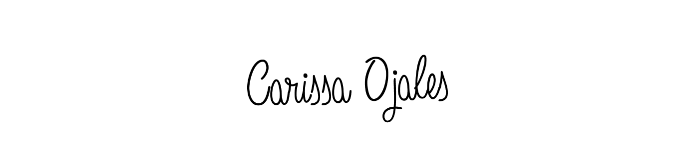 Carissa Ojales stylish signature style. Best Handwritten Sign (Angelique-Rose-font-FFP) for my name. Handwritten Signature Collection Ideas for my name Carissa Ojales. Carissa Ojales signature style 5 images and pictures png