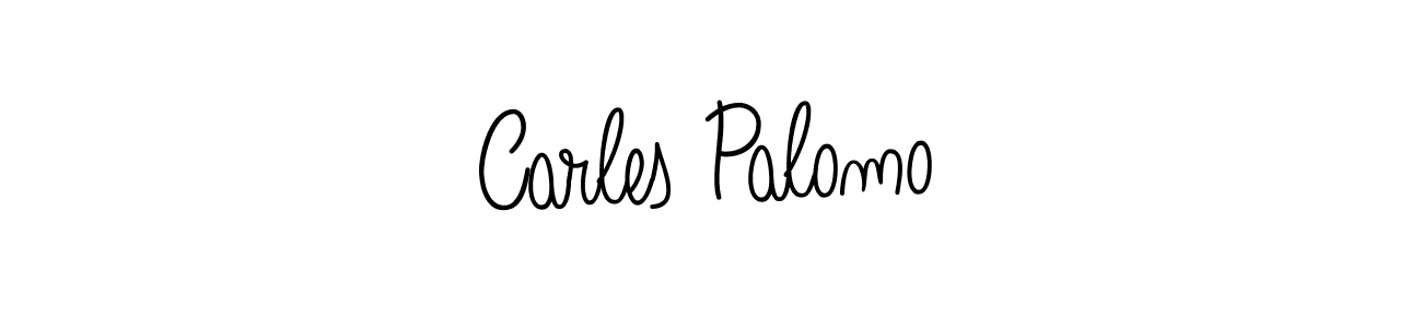 You should practise on your own different ways (Angelique-Rose-font-FFP) to write your name (Carles Palomo) in signature. don't let someone else do it for you. Carles Palomo signature style 5 images and pictures png