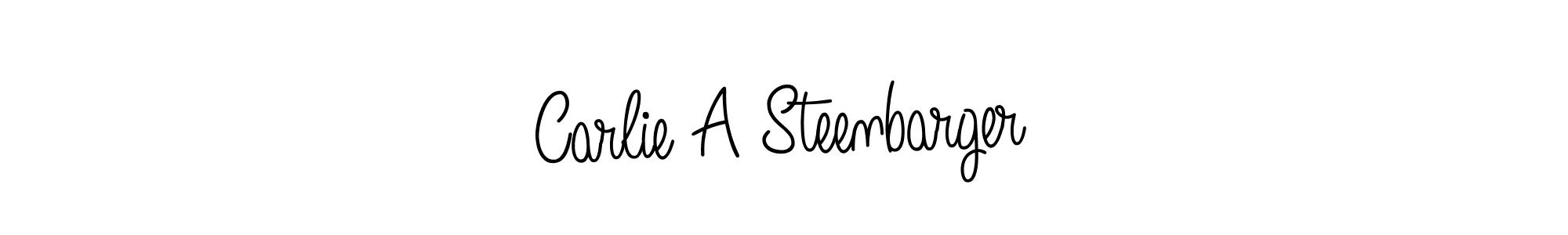 Use a signature maker to create a handwritten signature online. With this signature software, you can design (Angelique-Rose-font-FFP) your own signature for name Carlie A Steenbarger. Carlie A Steenbarger signature style 5 images and pictures png