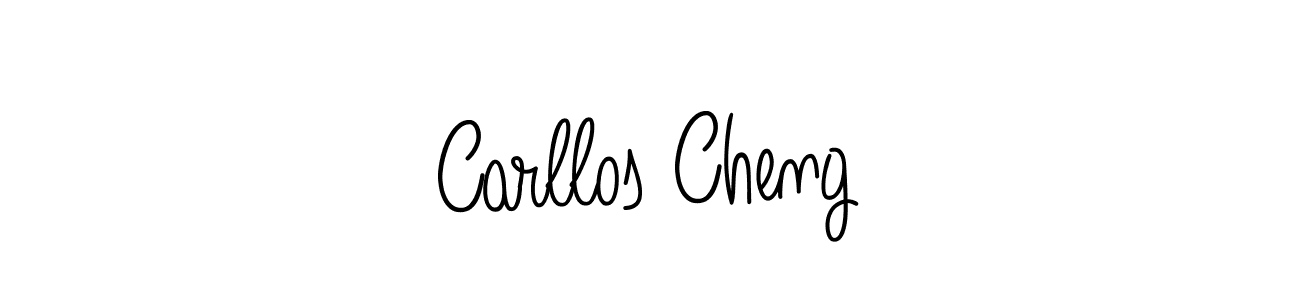 Use a signature maker to create a handwritten signature online. With this signature software, you can design (Angelique-Rose-font-FFP) your own signature for name Carllos Cheng. Carllos Cheng signature style 5 images and pictures png