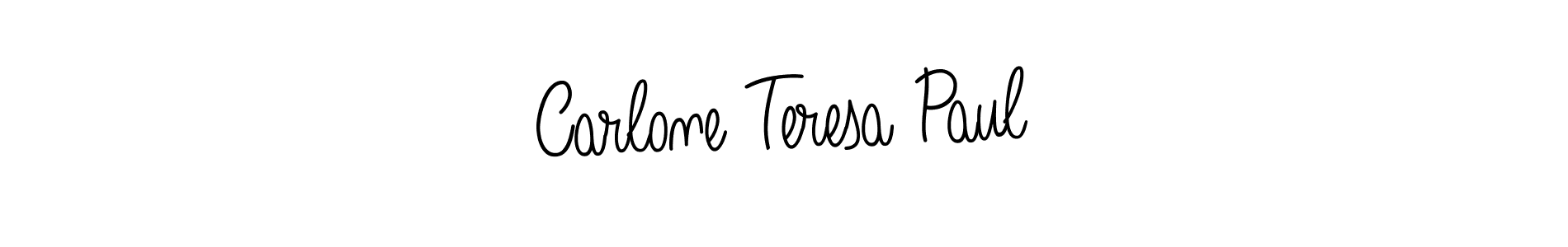 Make a beautiful signature design for name Carlone Teresa Paul. With this signature (Angelique-Rose-font-FFP) style, you can create a handwritten signature for free. Carlone Teresa Paul signature style 5 images and pictures png