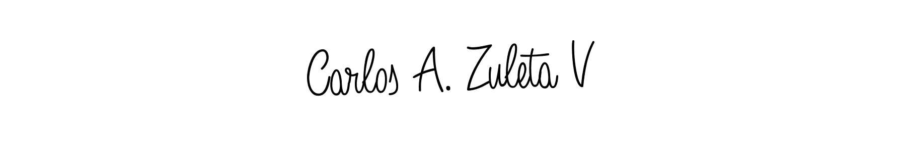 Use a signature maker to create a handwritten signature online. With this signature software, you can design (Angelique-Rose-font-FFP) your own signature for name Carlos A. Zuleta V. Carlos A. Zuleta V signature style 5 images and pictures png