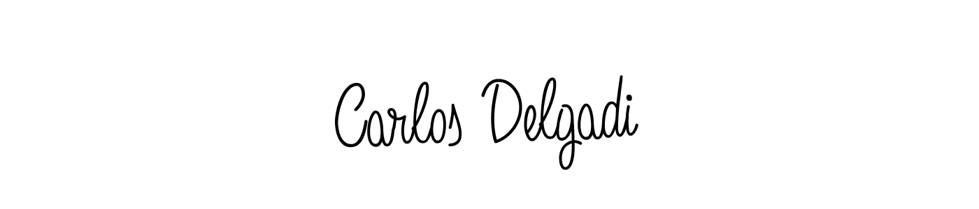 You should practise on your own different ways (Angelique-Rose-font-FFP) to write your name (Carlos Delgadi) in signature. don't let someone else do it for you. Carlos Delgadi signature style 5 images and pictures png