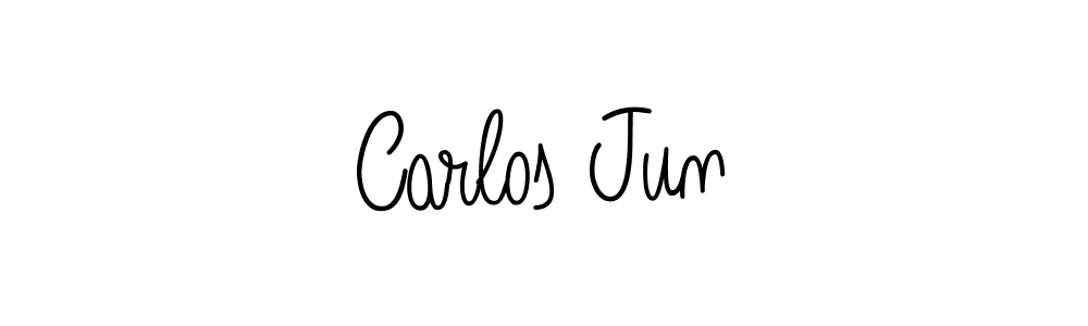 How to Draw Carlos Jun signature style? Angelique-Rose-font-FFP is a latest design signature styles for name Carlos Jun. Carlos Jun signature style 5 images and pictures png