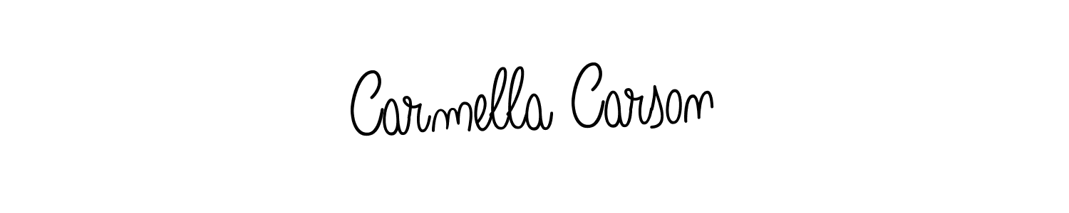 How to make Carmella Carson signature? Angelique-Rose-font-FFP is a professional autograph style. Create handwritten signature for Carmella Carson name. Carmella Carson signature style 5 images and pictures png