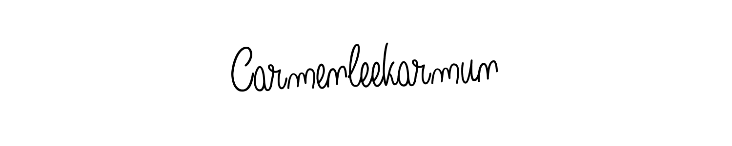 Use a signature maker to create a handwritten signature online. With this signature software, you can design (Angelique-Rose-font-FFP) your own signature for name Carmenleekarmun. Carmenleekarmun signature style 5 images and pictures png