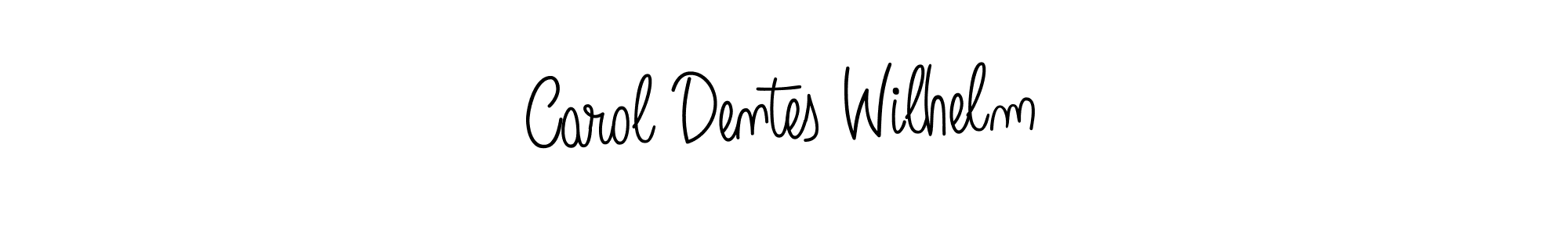 Make a beautiful signature design for name Carol Dentes Wilhelm. With this signature (Angelique-Rose-font-FFP) style, you can create a handwritten signature for free. Carol Dentes Wilhelm signature style 5 images and pictures png