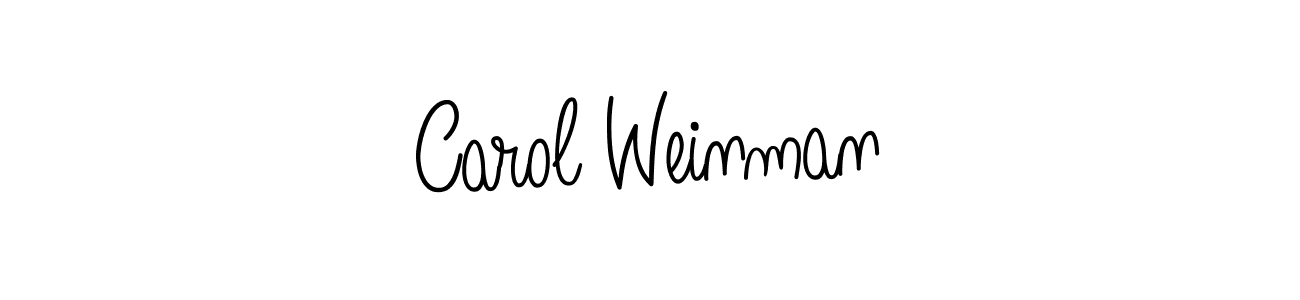 You should practise on your own different ways (Angelique-Rose-font-FFP) to write your name (Carol Weinman) in signature. don't let someone else do it for you. Carol Weinman signature style 5 images and pictures png