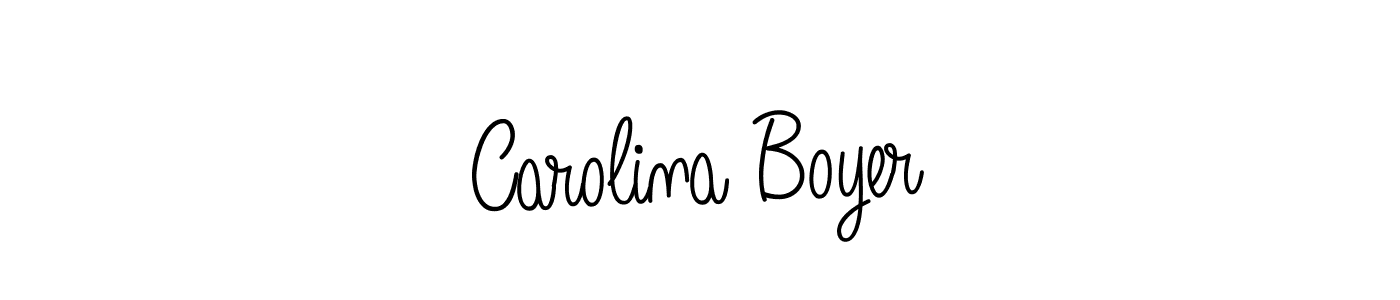The best way (Angelique-Rose-font-FFP) to make a short signature is to pick only two or three words in your name. The name Carolina Boyer include a total of six letters. For converting this name. Carolina Boyer signature style 5 images and pictures png