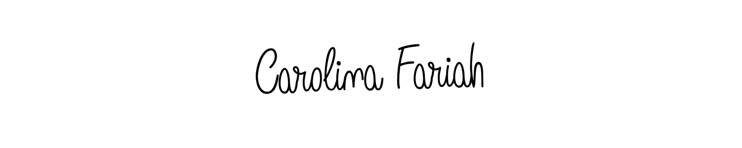 You should practise on your own different ways (Angelique-Rose-font-FFP) to write your name (Carolina Fariah) in signature. don't let someone else do it for you. Carolina Fariah signature style 5 images and pictures png