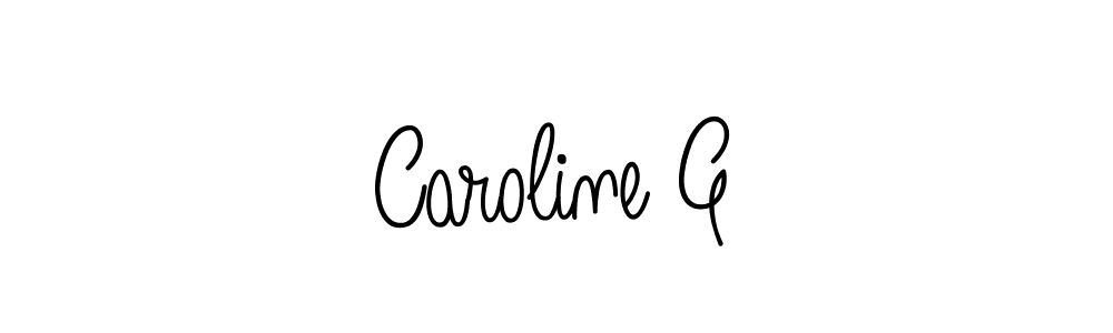 The best way (Angelique-Rose-font-FFP) to make a short signature is to pick only two or three words in your name. The name Caroline G include a total of six letters. For converting this name. Caroline G signature style 5 images and pictures png