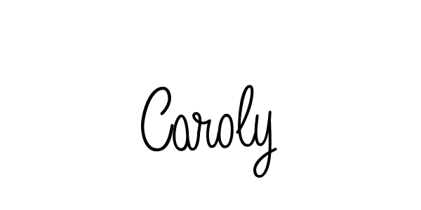 Caroly stylish signature style. Best Handwritten Sign (Angelique-Rose-font-FFP) for my name. Handwritten Signature Collection Ideas for my name Caroly. Caroly signature style 5 images and pictures png