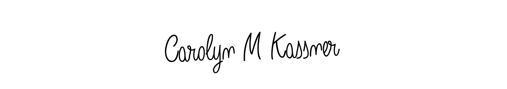 Carolyn M Kassner stylish signature style. Best Handwritten Sign (Angelique-Rose-font-FFP) for my name. Handwritten Signature Collection Ideas for my name Carolyn M Kassner. Carolyn M Kassner signature style 5 images and pictures png