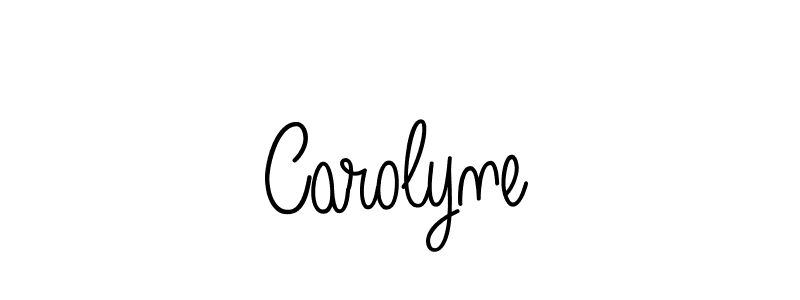 You should practise on your own different ways (Angelique-Rose-font-FFP) to write your name (Carolyne) in signature. don't let someone else do it for you. Carolyne signature style 5 images and pictures png