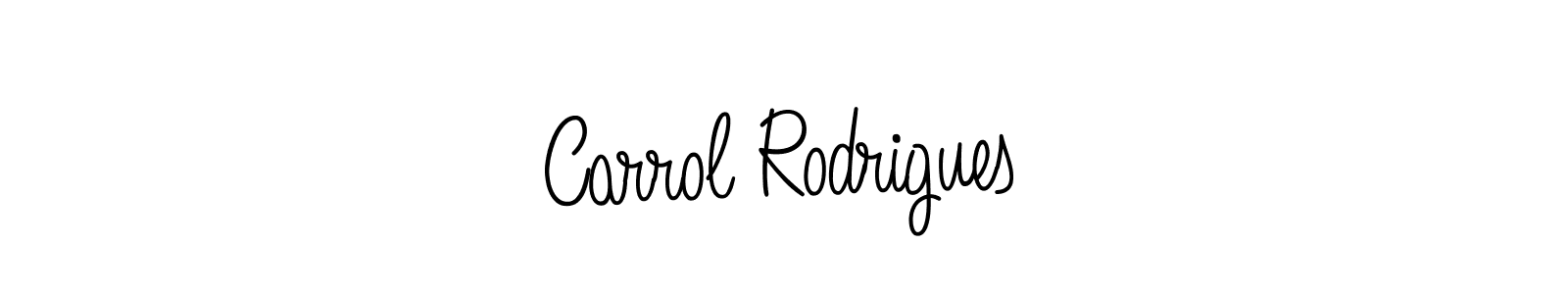 Carrol Rodrigues stylish signature style. Best Handwritten Sign (Angelique-Rose-font-FFP) for my name. Handwritten Signature Collection Ideas for my name Carrol Rodrigues. Carrol Rodrigues signature style 5 images and pictures png
