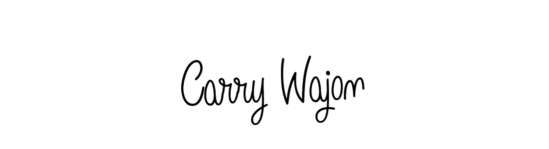 Make a beautiful signature design for name Carry Wajon. With this signature (Angelique-Rose-font-FFP) style, you can create a handwritten signature for free. Carry Wajon signature style 5 images and pictures png