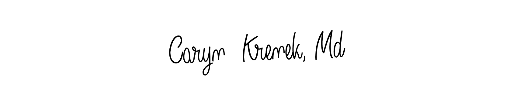 Use a signature maker to create a handwritten signature online. With this signature software, you can design (Angelique-Rose-font-FFP) your own signature for name Caryn  Krenek, Md. Caryn  Krenek, Md signature style 5 images and pictures png