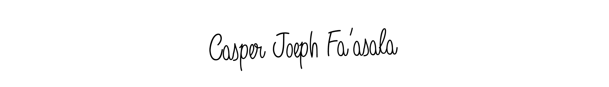 How to make Casper Joeph Fa'asala name signature. Use Angelique-Rose-font-FFP style for creating short signs online. This is the latest handwritten sign. Casper Joeph Fa'asala signature style 5 images and pictures png