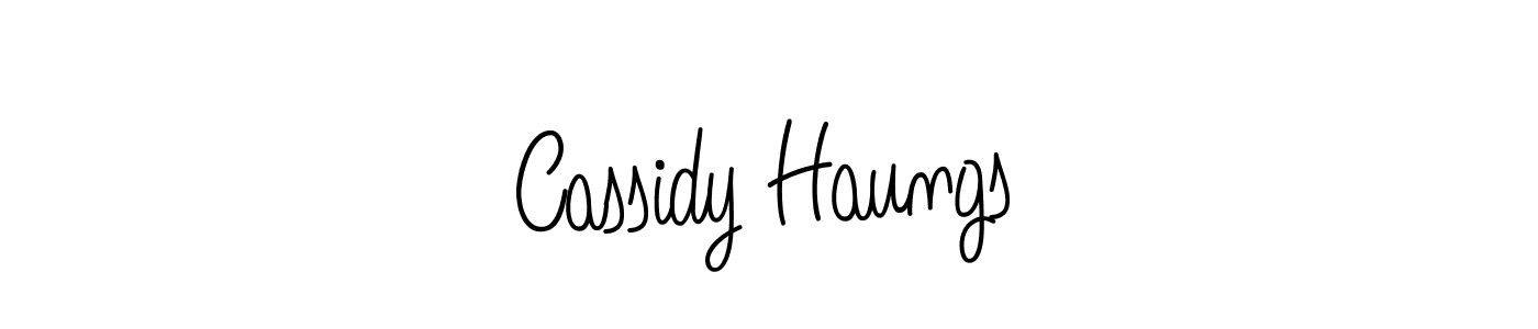 Cassidy Haungs stylish signature style. Best Handwritten Sign (Angelique-Rose-font-FFP) for my name. Handwritten Signature Collection Ideas for my name Cassidy Haungs. Cassidy Haungs signature style 5 images and pictures png