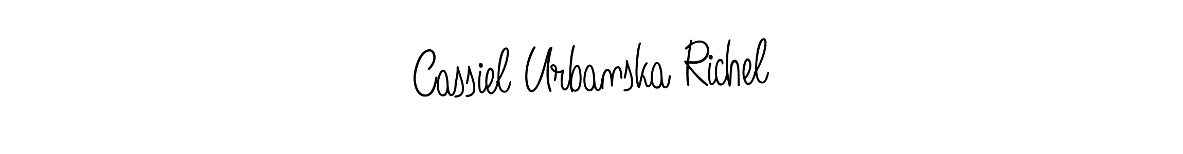 Use a signature maker to create a handwritten signature online. With this signature software, you can design (Angelique-Rose-font-FFP) your own signature for name Cassiel Urbanska Richel. Cassiel Urbanska Richel signature style 5 images and pictures png